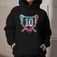 Baseball 10 Year Old Boy Ice Cream Drip 10th Birthday Player Graphic Youth Hoodie