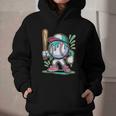 Baseball Character Cartoon Batter Drip Style Women Men Graphic Youth Hoodie Baseball Character Cartoon Batter Drip Style Women Men Graphic Youth Hoodie
