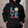 Baseball Love Drip Ice Cream Colorful Baseball Graphic Youth Hoodie