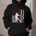 Baseball Silhouette Heart USA Flag Hearts American Boys Kids Graphic Youth Hoodie