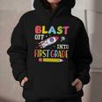 Blast Off Into First Grade Back To School Kids Rocket Space Graphic Youth Hoodie Blast Off Into First Grade Back To School Kids Rocket Space Graphic Youth Hoodie