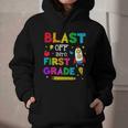Blast Off Into First Grade Squad First Day Back To School Graphic Youth Hoodie