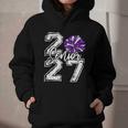 Class Of 2027 Cheer Purple Senior 2027 Back To School Graphic Youth Hoodie