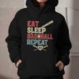 Eat Sleep Baseball Repeat Bat Ball Player Fan Graphic Youth Hoodie
