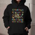 First Grade Graduation Dinosaur Dino Back To School Student Graphic Youth Hoodie