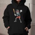 Halloween Skeleton Playing Baseball 67 Six Seven Meme Graphic Youth Hoodie