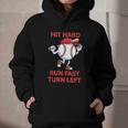 Hit Hard Run Fast Turn Left Baseball Player Graphic Youth Hoodie