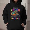 I'm Ready To Crush First Grade Dinosaur Truck Back To School Graphic Youth Hoodie I'm Ready To Crush First Grade Dinosaur Truck Back To School Graphic Youth Hoodie