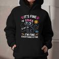 It's Fine I'm Fine Everything Is Fine Cat Back To School Graphic Youth Hoodie