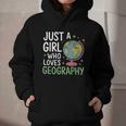 Just a Girl Who Loves Geography Back To School Kids Girls Graphic Youth Hoodie