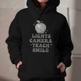 Lights Camera Teach Smile Disco-Ball Back To School Outfit Graphic Youth Hoodie Lights Camera Teach Smile Disco-Ball Back To School Outfit Graphic Youth Hoodie