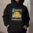 Peace Love Kindergarten Smile Face Hippie Back To School Graphic Youth Hoodie Peace Love Kindergarten Smile Face Hippie Back To School Graphic Youth Hoodie