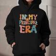 In My Principal Era Retro Groovy Back To School Principal Graphic Youth Hoodie