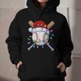 Santa Sports Christmas Baseball Player Graphic Youth Hoodie