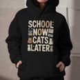 School Now Cats Later Back To School Graphic Youth Hoodie