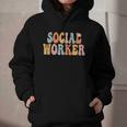 Social Worker Groovy Women Appreciation Day Back To School Graphic Youth Hoodie