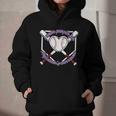 I Wear Purple For Alzheimers Awareness Baseball Heart Ribbon Graphic Youth Hoodie