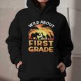 Wild About First Grade Zoo Animals Back To School Safari Graphic Youth Hoodie Wild About First Grade Zoo Animals Back To School Safari Graphic Youth Hoodie