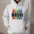 BRUH Back To School Colorful Crayons First Day Of School Graphic Youth Hoodie BRUH Back To School Colorful Crayons First Day Of School Graphic Youth Hoodie