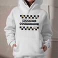 Education Coordinator Groovy Back To School Checkered Graphic Youth Hoodie Education Coordinator Groovy Back To School Checkered Graphic Youth Hoodie