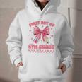 First Day Of 6th Grade Coquette Back To School Girls Kids Graphic Youth Hoodie