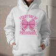 First Day Of Preschool Coquette Bow Back To School Girls Graphic Youth Hoodie First Day Of Preschool Coquette Bow Back To School Girls Graphic Youth Hoodie