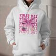 First Day Of School Girls Coquette Bow Back To School Performance Graphic Youth Hoodie First Day Of School Girls Coquette Bow Back To School Performance Graphic Youth Hoodie