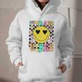 Girls 1st Grade Vibes Smile Face Back To School First Grade Graphic Youth Hoodie