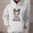 Hello 4th Grade Messy Bun Hair Back To School Girls Graphic Youth Hoodie Hello 4th Grade Messy Bun Hair Back To School Girls Graphic Youth Hoodie