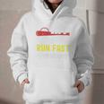 Hit Hard Run Fast Turn Left Baseball Quote Fan Coach Premium Tri-Blend Graphic Youth Hoodie