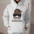 HR Director Leopard Messy Bun Appreciation Back To School Performance Graphic Youth Hoodie
