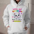 Kids Watch Out 1st Grade Here I Come Girls Cat Back To School Graphic Youth Hoodie Kids Watch Out 1st Grade Here I Come Girls Cat Back To School Graphic Youth Hoodie