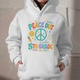 Peace Out 5th Grade Retro Back To School Students Graphic Youth Hoodie