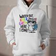 Watch Out Kindergarten Here I Come Cute Cat Back To School Graphic Youth Hoodie Watch Out Kindergarten Here I Come Cute Cat Back To School Graphic Youth Hoodie