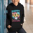 100 Days Of School Kids Baseball Drip 100th Day Of School Graphic Youth Hoodie