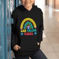 2nd Grade Vibes Back To School Rainbow Second Grade Graphic Youth Hoodie