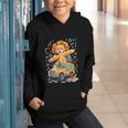 Back To School Lion School Bus 100 Days Of School Graphic Youth Hoodie