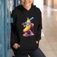 Banana With Baseball Bat Street Baseball Drip Graphic Youth Hoodie