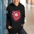 Baseball Drip Ice Cream Sprinkles Valentines Day Baseball Graphic Youth Hoodie