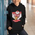 Baseball Ice Cream Drip Baseball Strawberry For Youth Red Graphic Youth Hoodie Baseball Ice Cream Drip Baseball Strawberry For Youth Red Graphic Youth Hoodie