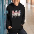 Baseball Mama Lightning Bolt Checkered Varsity Mother's Day Graphic Youth Hoodie Baseball Mama Lightning Bolt Checkered Varsity Mother's Day Graphic Youth Hoodie