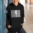 Baseball Pitcher Player Team Sport Lover Family Friends Fans Graphic Youth Hoodie