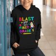 Blast Off Into First Grade Squad First Day Back To School Graphic Youth Hoodie