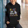 Blast Off Into Kindergarten Back To School Rocket Graphic Youth Hoodie Blast Off Into Kindergarten Back To School Rocket Graphic Youth Hoodie