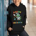Blasting Into Kindergarten Dinosaur Astronaut Back To School Graphic Youth Hoodie Blasting Into Kindergarten Dinosaur Astronaut Back To School Graphic Youth Hoodie