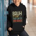Bruh Its My First Day Of 3rd Grade Back To School Boys Kids Graphic Youth Hoodie