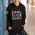 Cool Paras Club Paraprofessional Groovy Back To School Graphic Youth Hoodie Cool Paras Club Paraprofessional Groovy Back To School Graphic Youth Hoodie