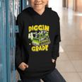 Diggin 4th Grade Bulldozer Back To School Graphic Youth Hoodie