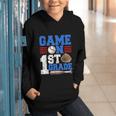 Game On First Grade Boy Baseball Back To School Graphic Youth Hoodie Game On First Grade Boy Baseball Back To School Graphic Youth Hoodie