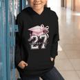 Girls Class Of 2027 Back To School Senior 2027 Coquette Bow Graphic Youth Hoodie Girls Class Of 2027 Back To School Senior 2027 Coquette Bow Graphic Youth Hoodie